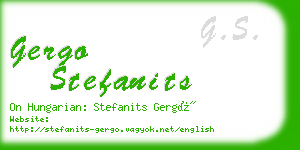 gergo stefanits business card